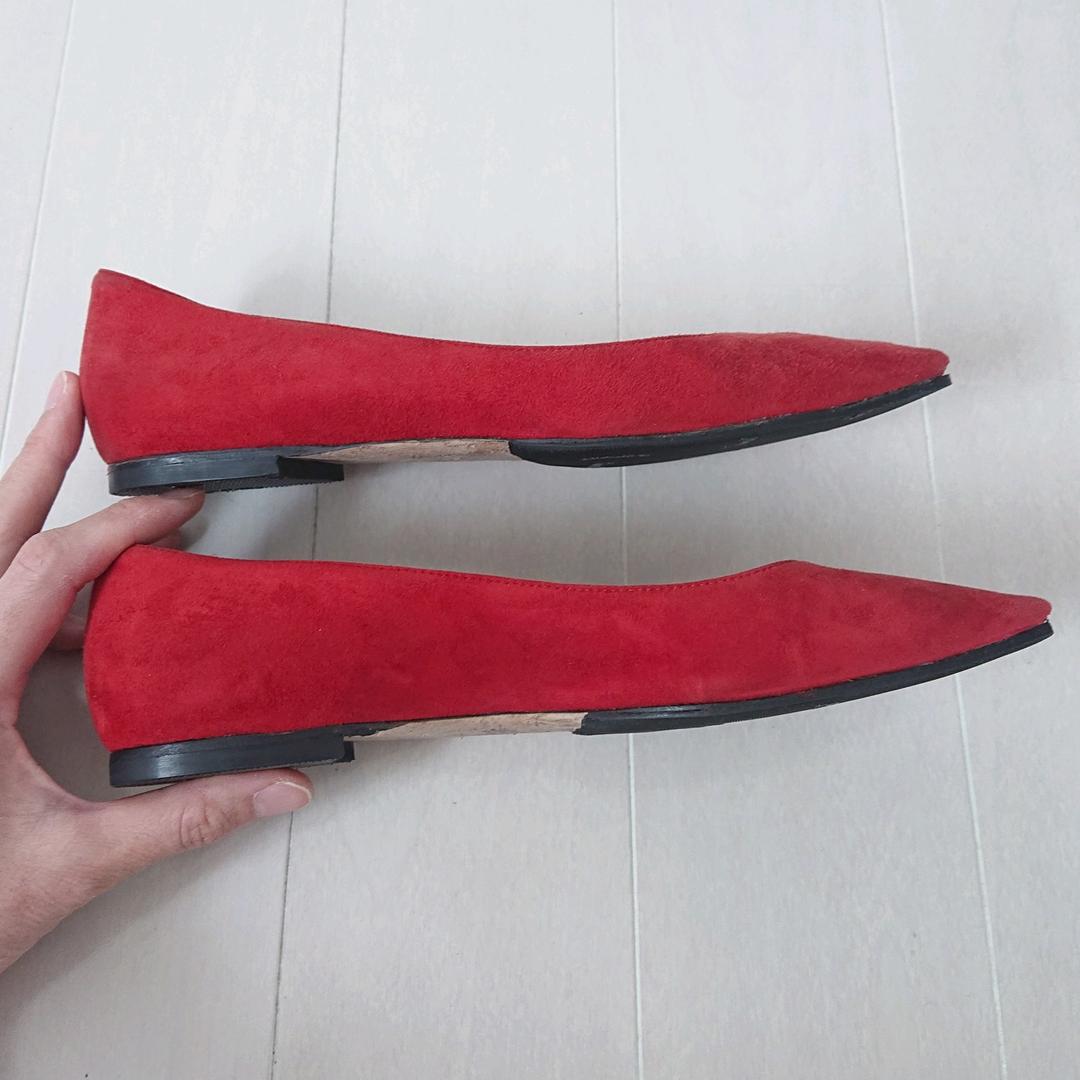 JIMMY CHOO【ジミーチュウ】フラットシューズ ローヒールパンプス23cm