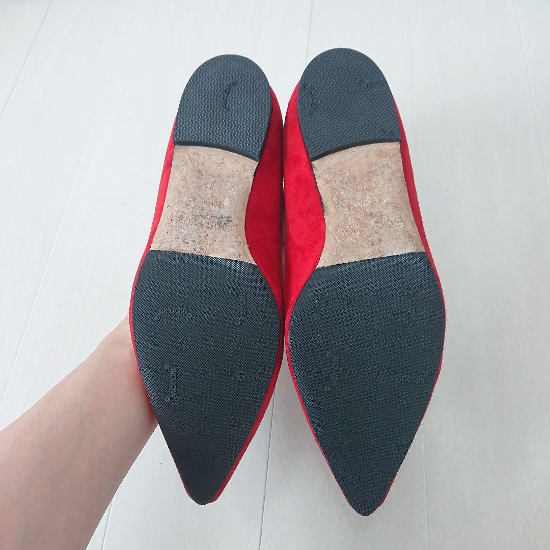 JIMMY CHOO【ジミーチュウ】フラットシューズ ローヒールパンプス23cm