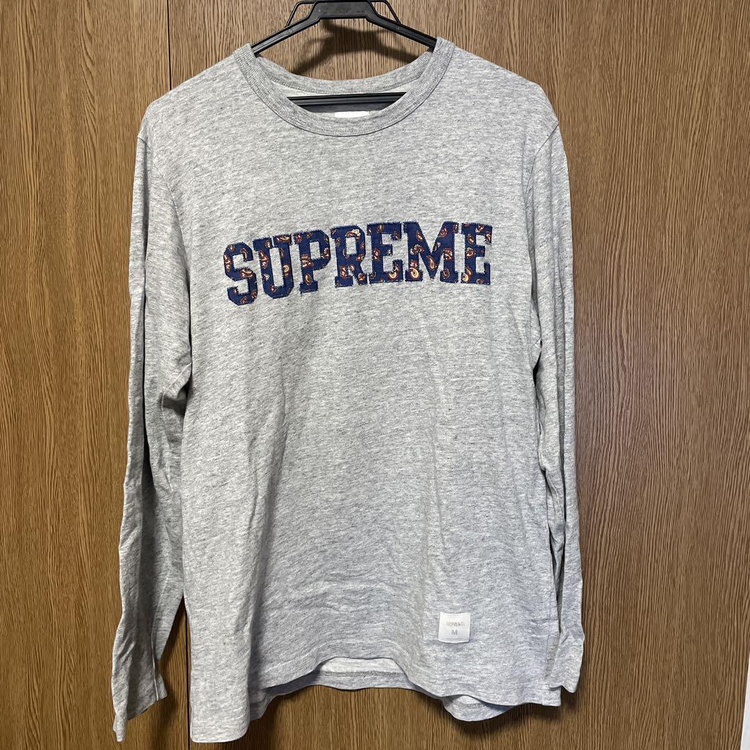 Supreme グレー ロングスリーブ Tシャツ M