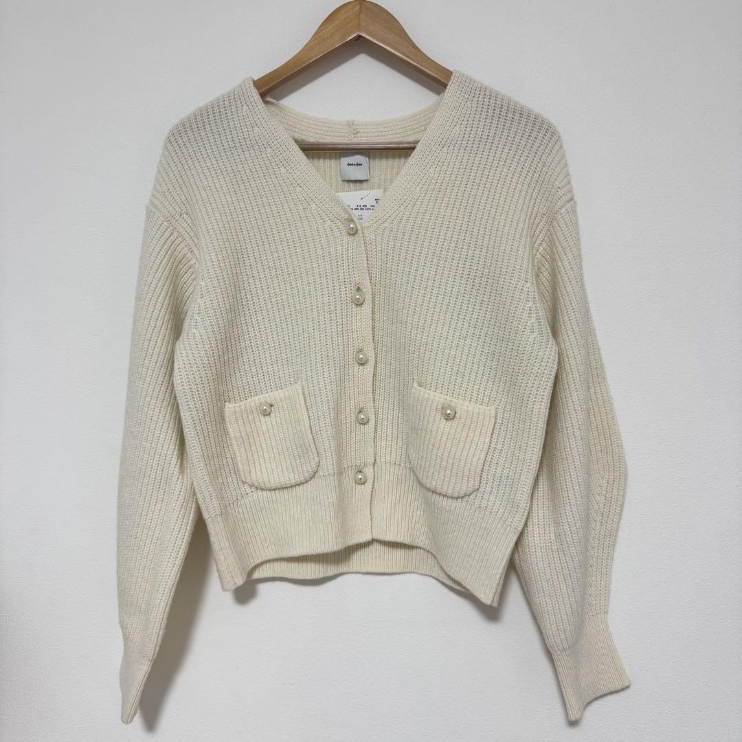 Spick and Span パール畦ニット カーディガン - メルカリ