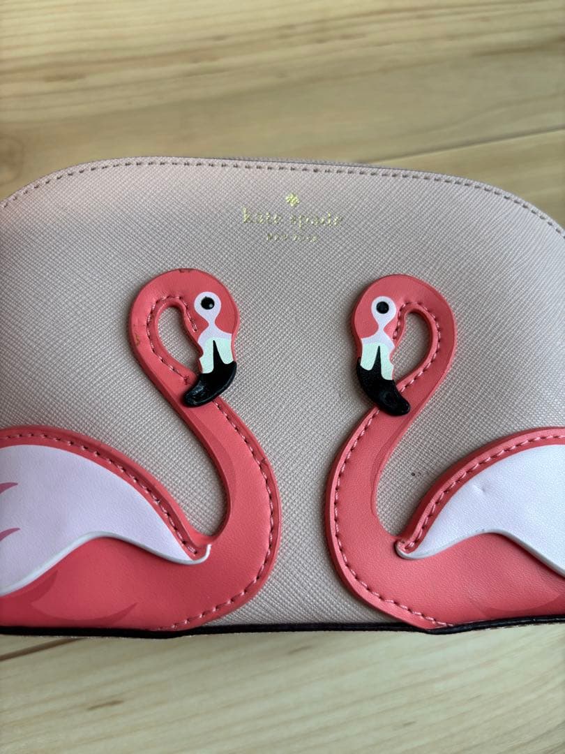【未使用】kate spade フラミンゴ ポーチ