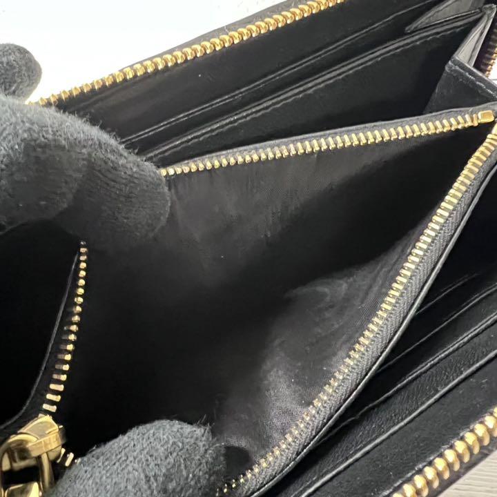 お得HOT ミュウミュウ マテラッセ ラウンド長財布 ナッパレザー ブラック EVGmu-m31892985312 人気SALE新品