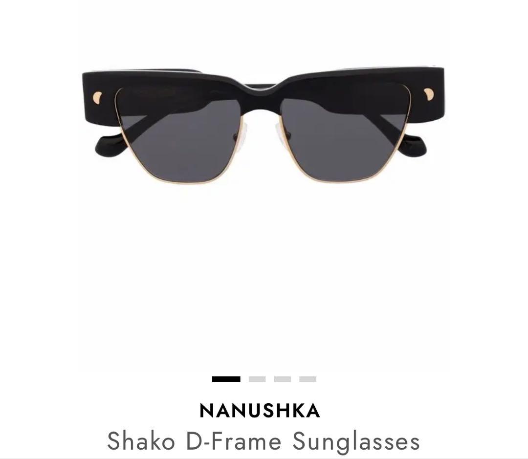 Nanushka サングラス ナヌーシュカ シャコ 金 黒 ケース付NANUSHKA