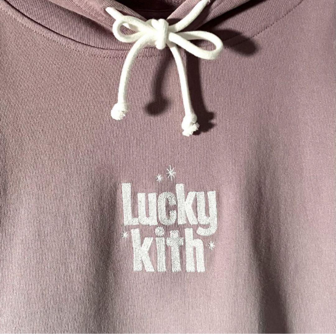 【鬼レア】KITHキス☆刺繍ロゴグラデーションバイカラースウェットパーカー希少L
