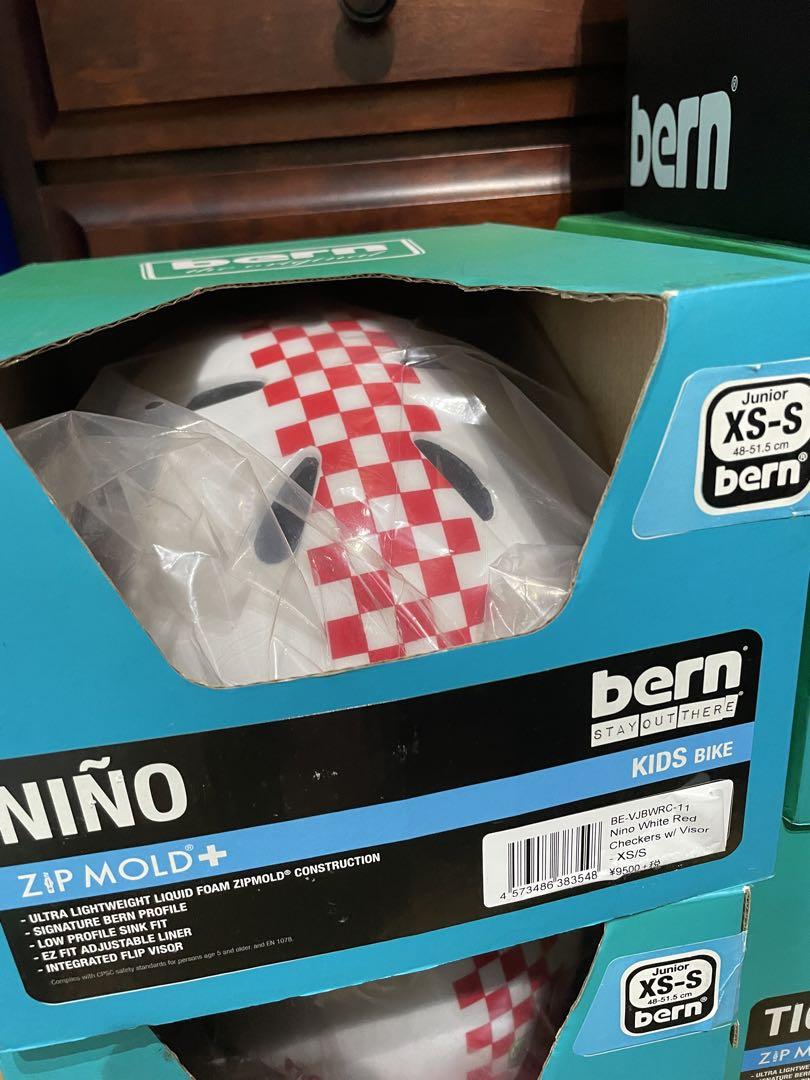 新品　bern バーン 子供用ヘルメット スケボー スノボー NINO レッド