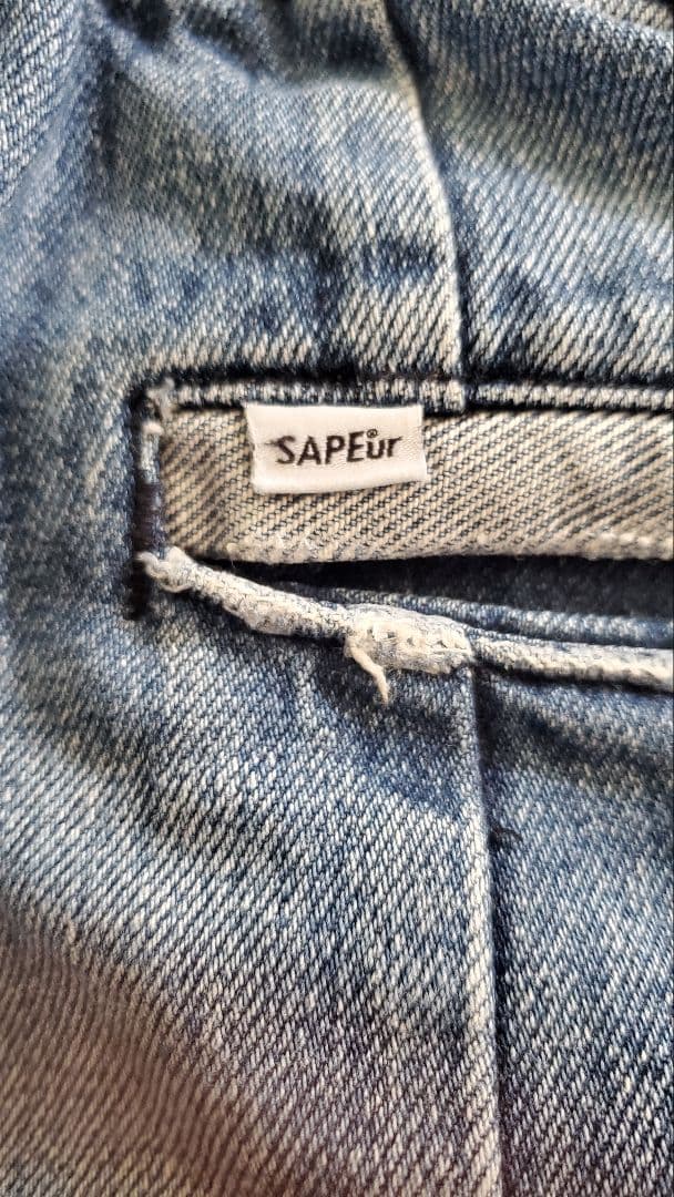 希少】SAPEur サプール キッズ ヴィンテージデニムトラックパンツ L