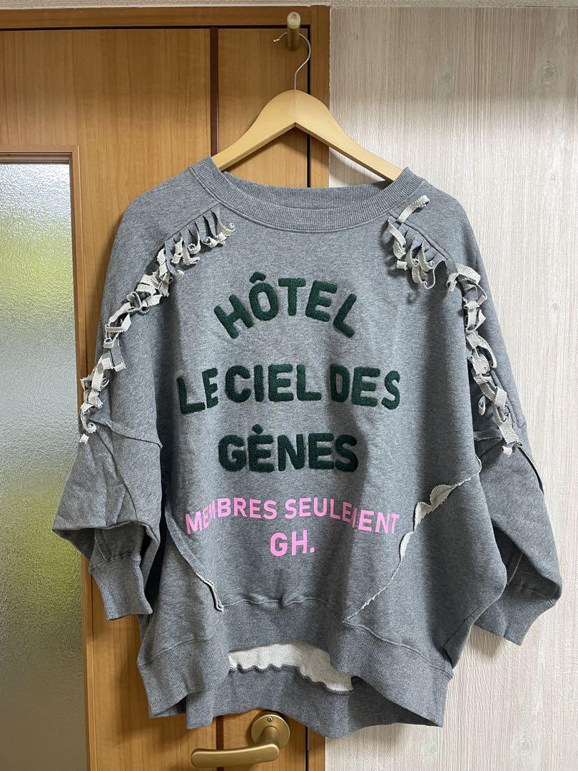 GENE HEAVENS エンブロイダリーロゴ フリンジスウェット