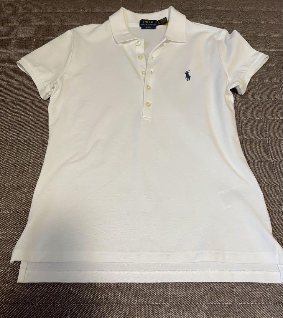 新品Polo Ralph Lauren スリムフィット ポロシャツ ホワイト