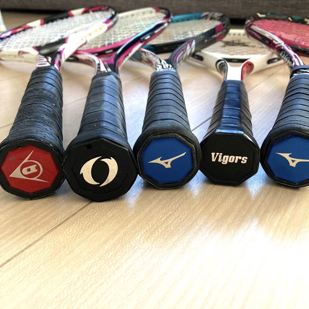 軟式テニス　ソフトテニス　ラケット　ボール　空気入れ　ケース付き　まとめ売り