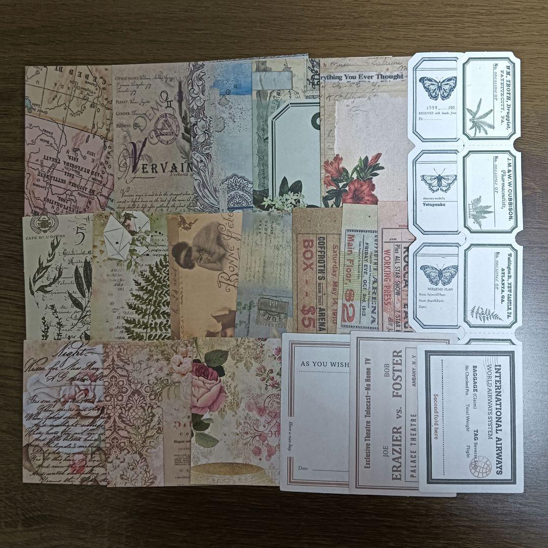 アンティーク風 コラージュ素材