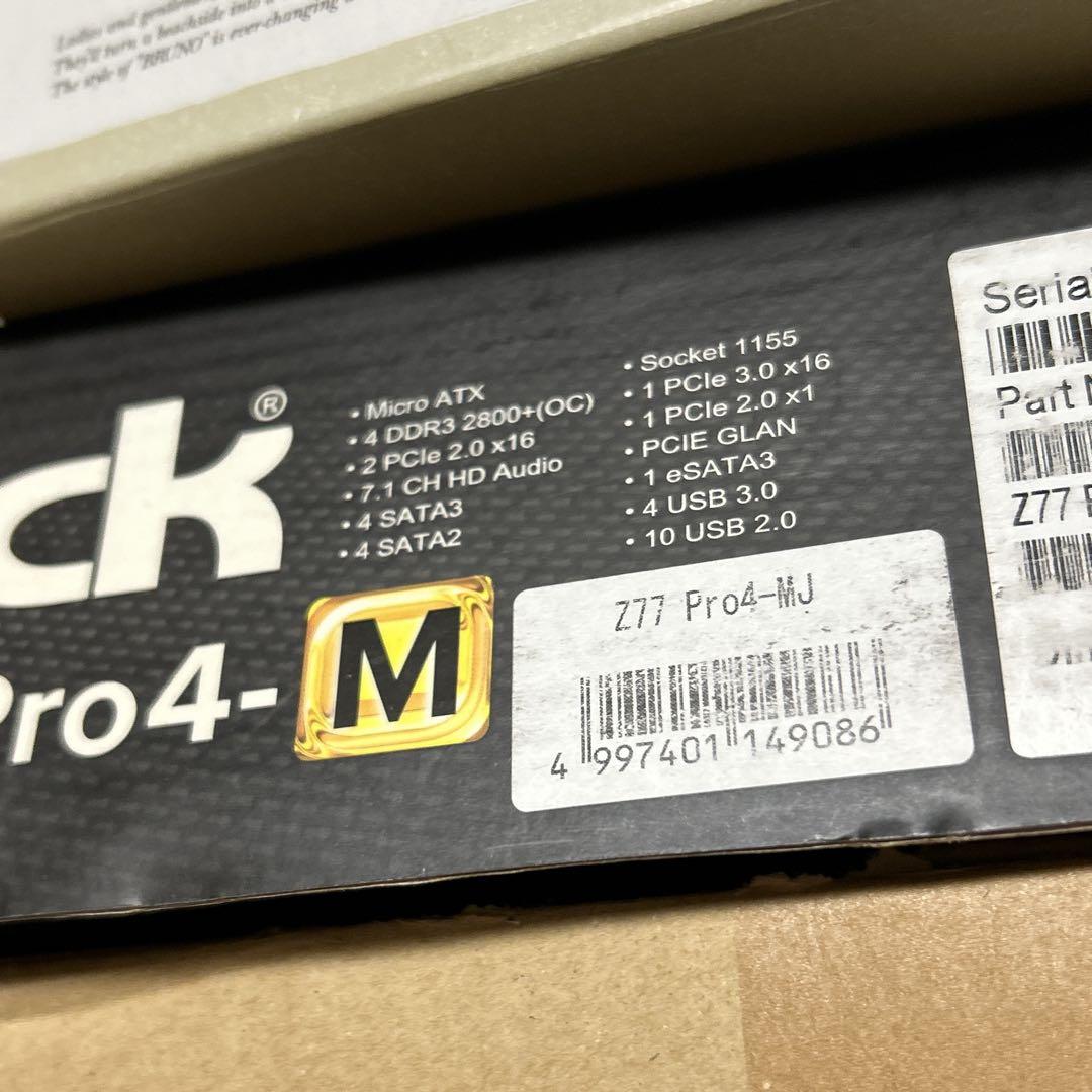 【新品】ASRock Z77 Pro4-M LGA1155 Micro ATX