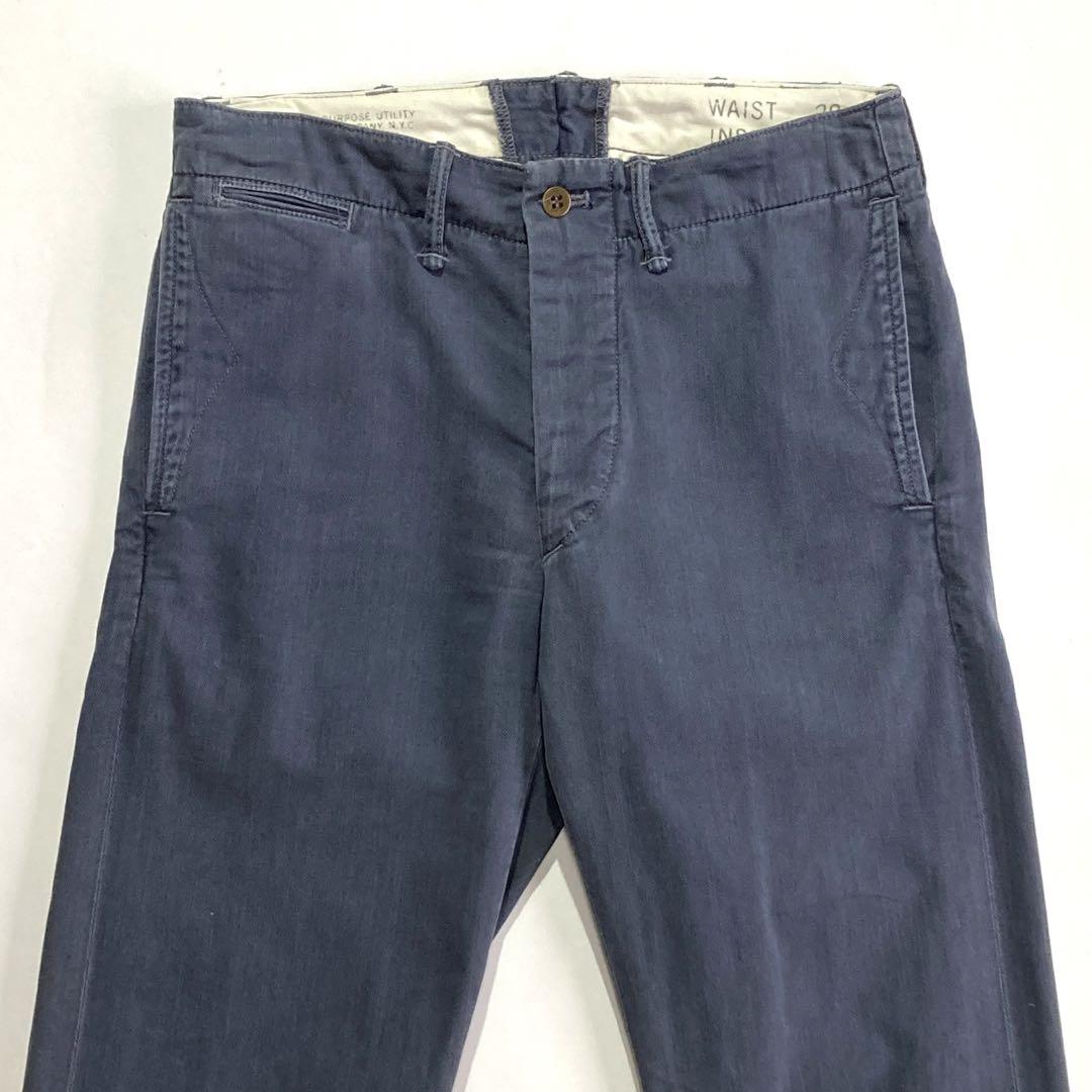 RRL コットン トラウザーズパンツ W28L30 ブルーグレー