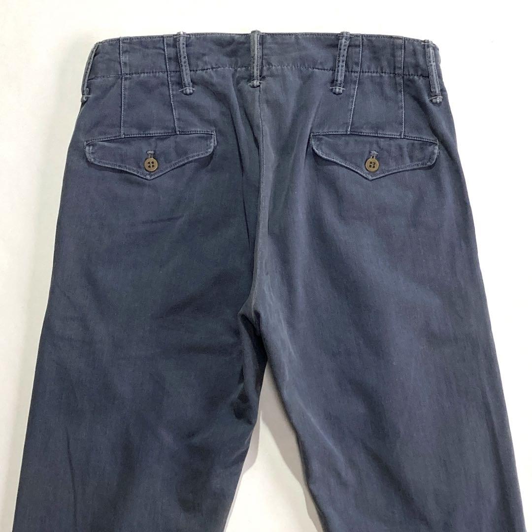 RRL コットン トラウザーズパンツ W28L30 ブルーグレー