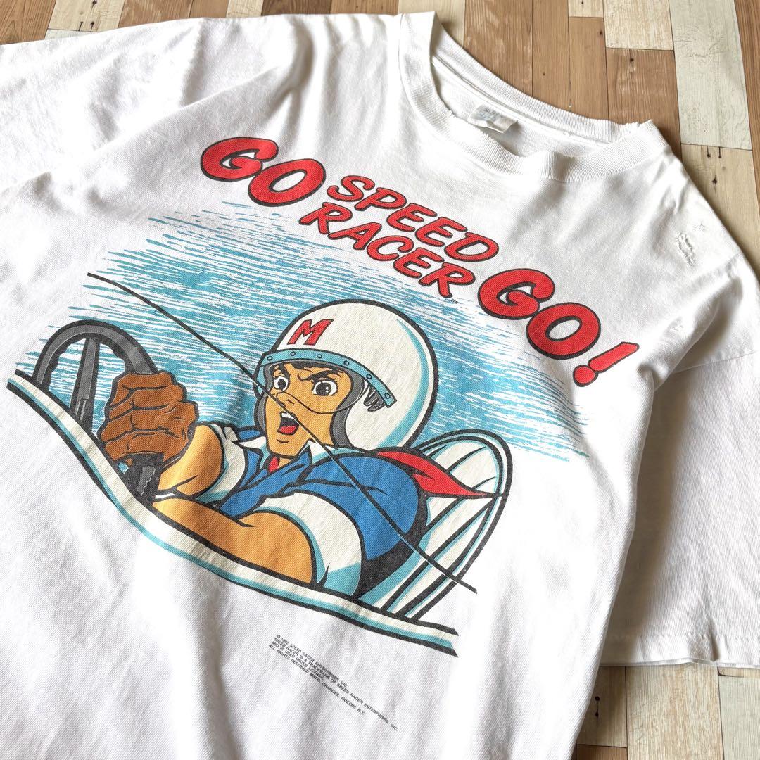 【USA製】90s SPEED RACER アニメ プリントTシャツ XL 古着