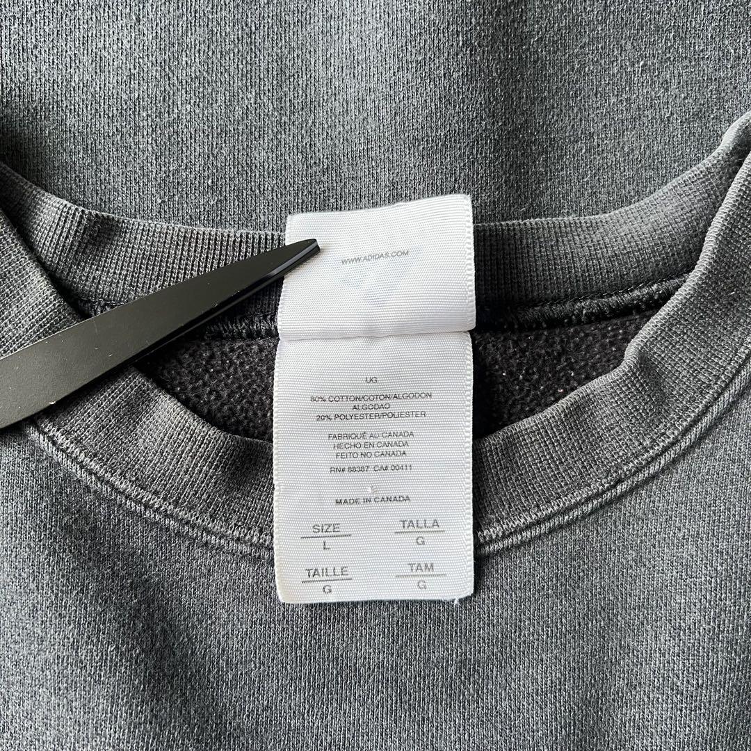 ワイドシルエット、カナダ製】adidasパイル刺繍ロゴ古着