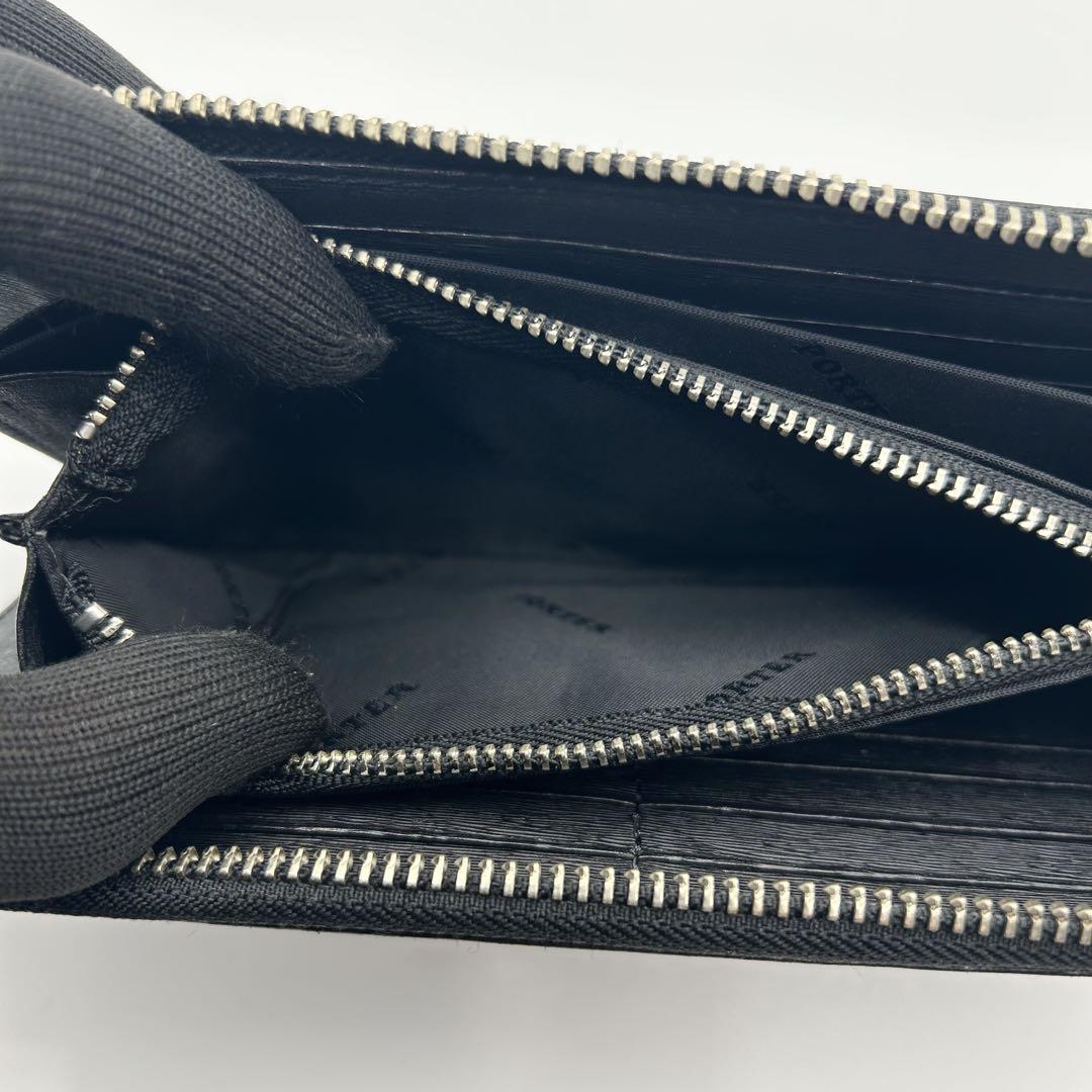 PORTER ポーター 長財布 カレント レザー ブラック L字ファスナー