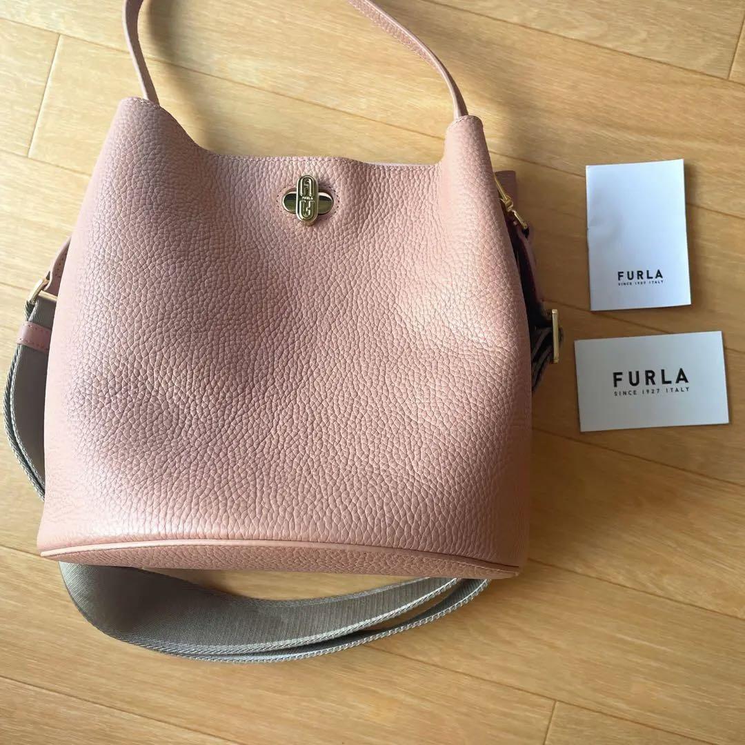 【フルラ】バンドル付きバケツバッグ♡ピンク