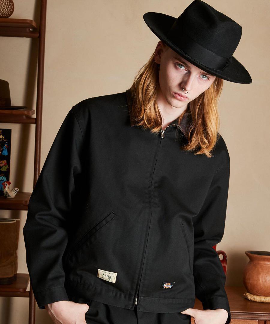 36】schott dickies LEATHER COMBI JACKET - メルカリ