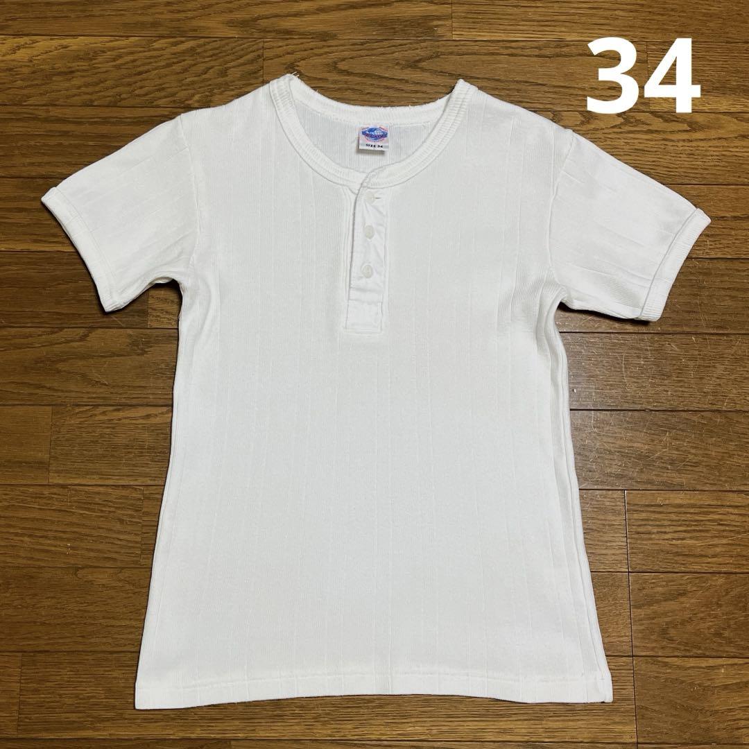 JELADO ヘンリーネック 半袖 カットソー 34 白 サーマル Tシャツ