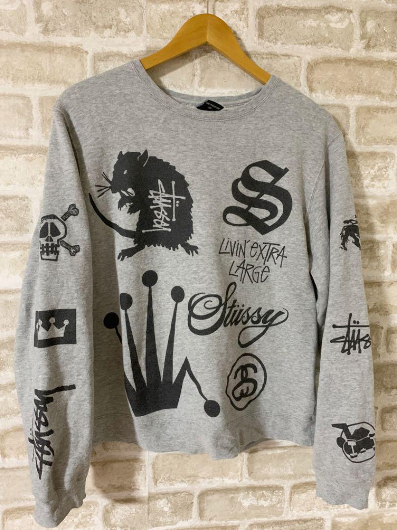 最新品安い STUSSY ステューシー トレーナー ブランドロゴ O1Z0W-m31946280491 メンズS スウェット 新作入荷限定SALE