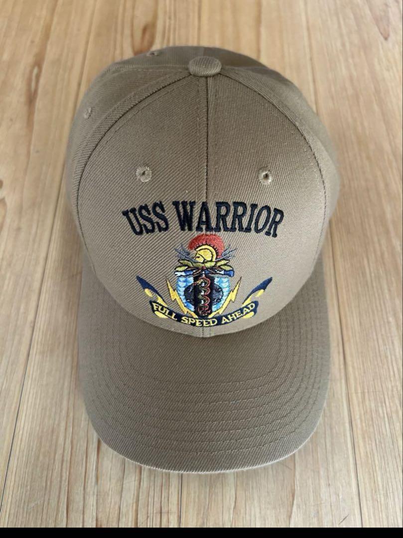 ussキャップ　uss warrior mcm-10 実物　アメリカ軍　新品