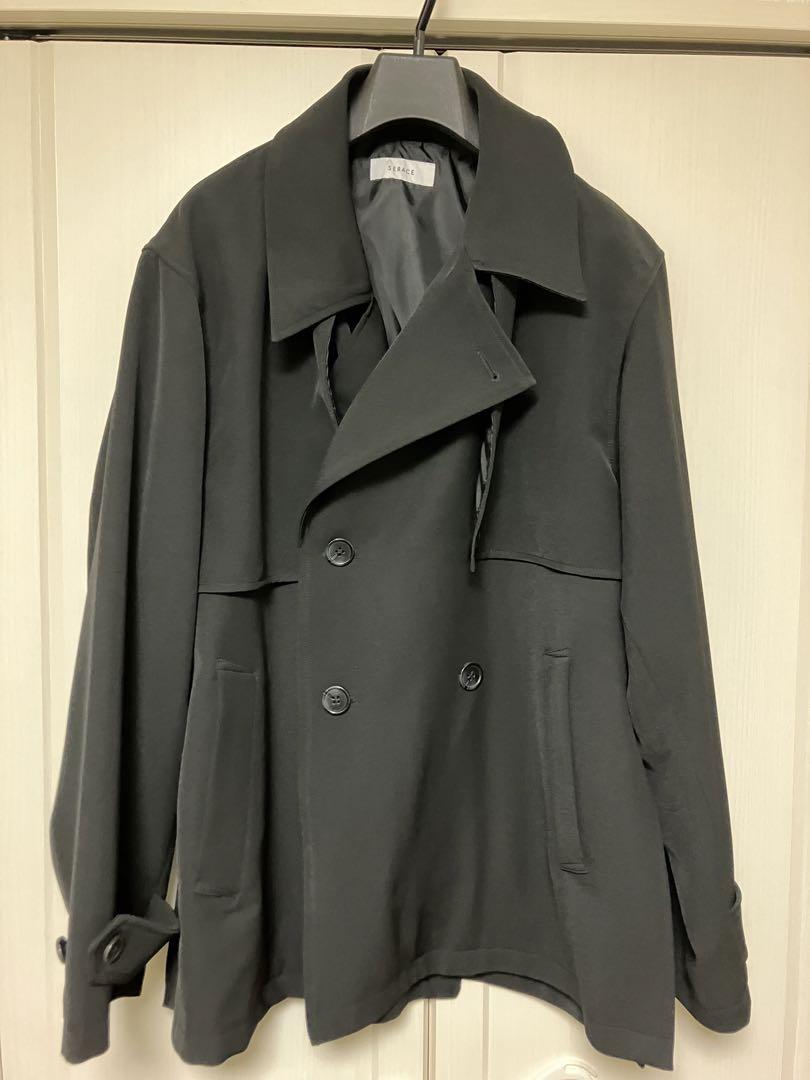 ジャケット・アウター serace Oversize drape stand neck short
