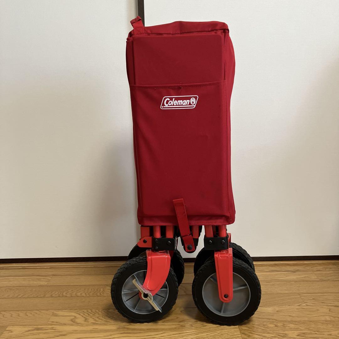 新品○コールマン アウトドアワゴン○レッド アウトドアキャリー