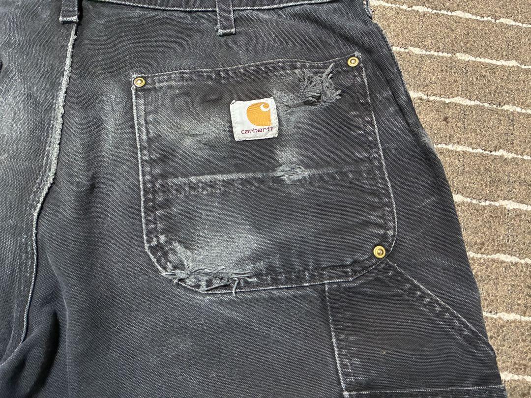 極上ボロ carhartt ダブルニーペインターパンツ フェード ペンキ W34