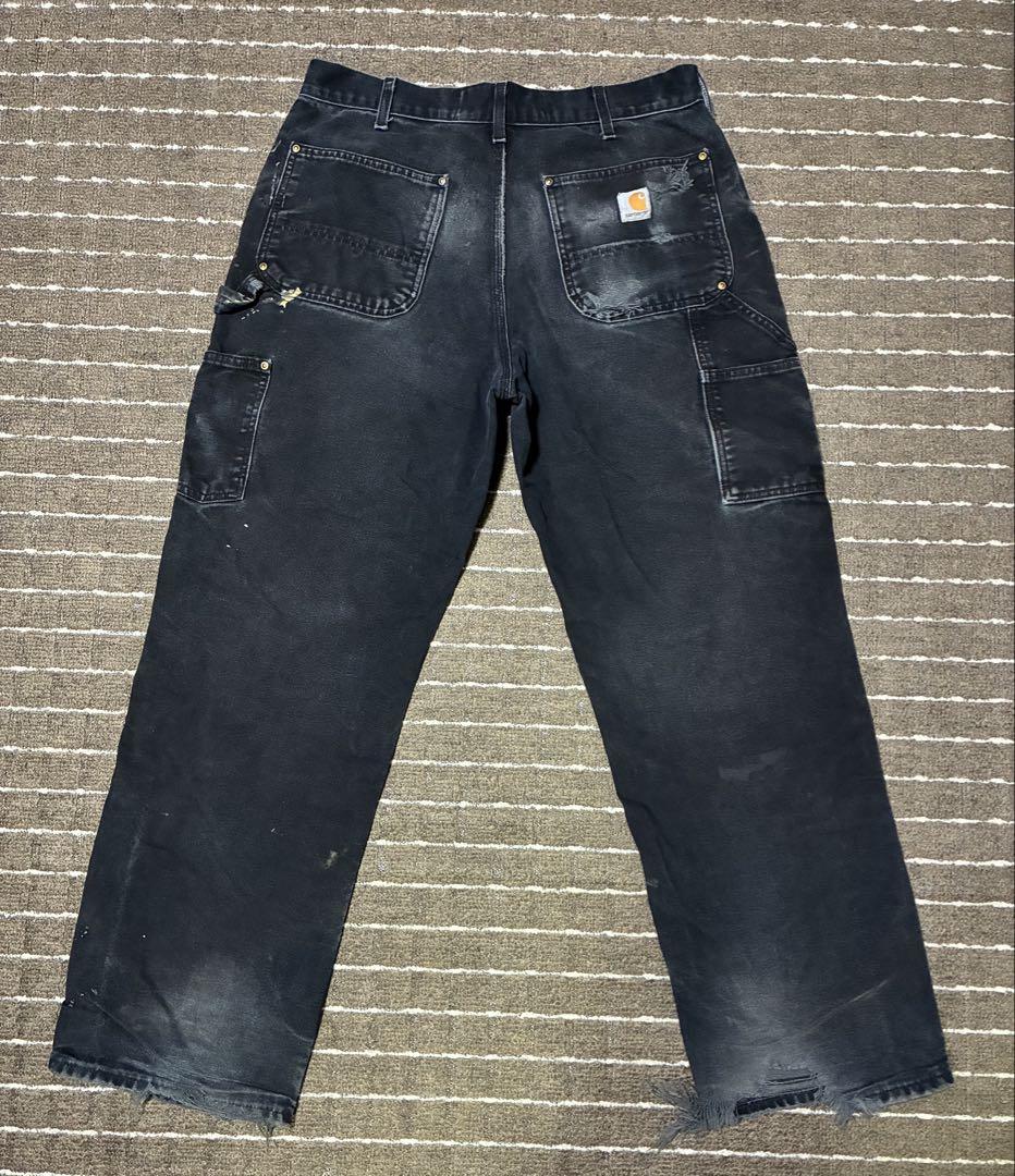 極上ボロ carhartt ダブルニーペインターパンツ フェード ペンキ W34