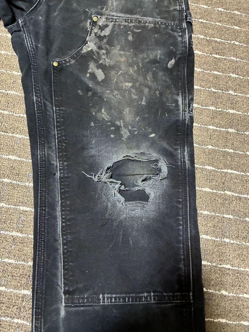 極上ボロ carhartt ダブルニーペインターパンツ フェード ペンキ W34