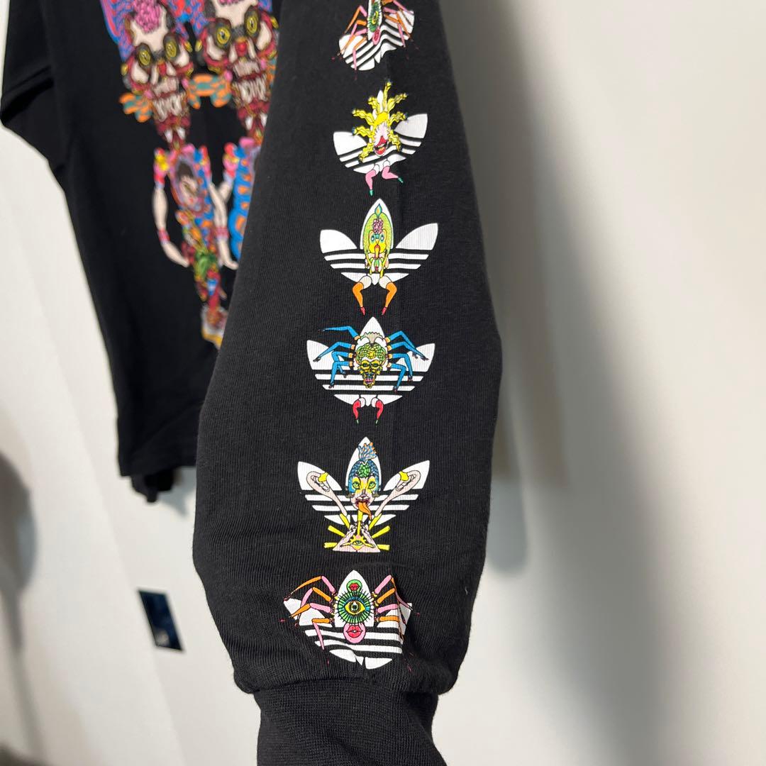 adidas × 田名網敬一 グラフィック長袖Tシャツ adidas(アディダス) ⁄ 長袖Tシャツ⁄L⁄コットン⁄ブラック⁄プリント
