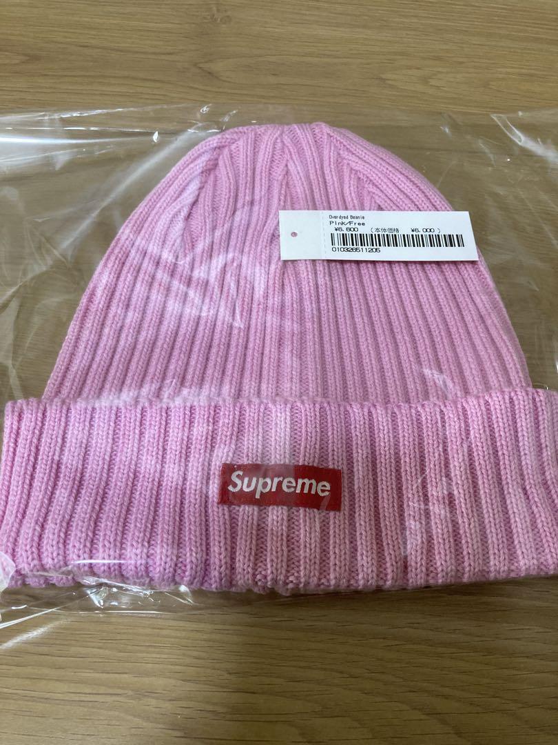 新品!送料込!Supreme Overdyed Beanie ピンク