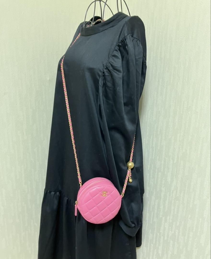 超美品♡シャネル マトラッセ チェーンショルダー バッグ ラウンド 正規品