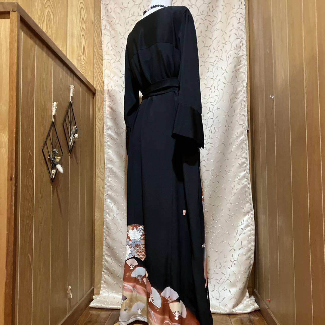 NO53 着物リメイクワンピース留袖リメイクワンピースシルク