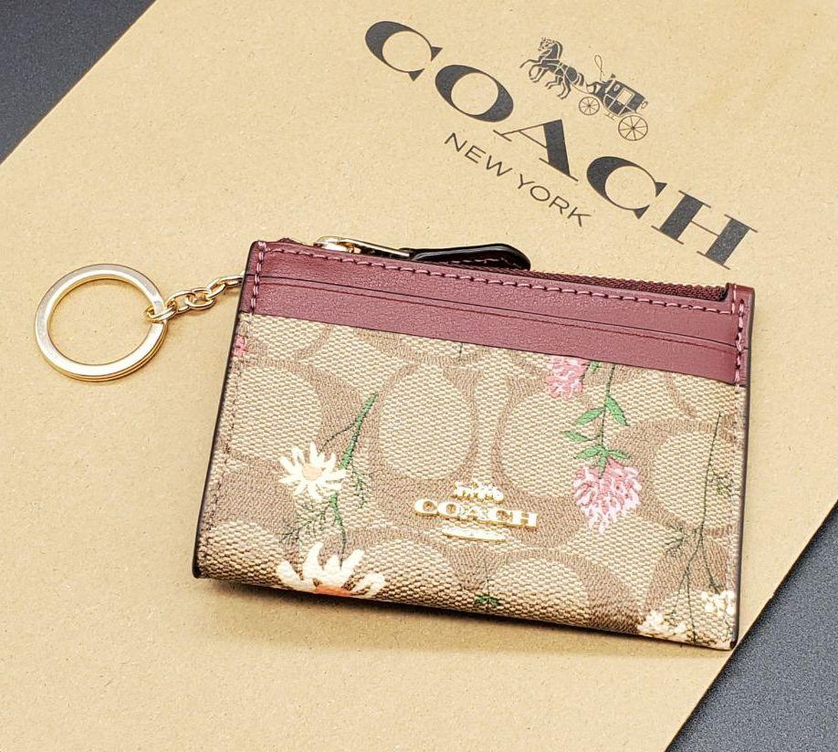 新品未使用☆ギフト対応可☆COACH ミニスキニーIDケース ワイルド 販売ショッピング IDケース ミニスキニー 大人気!! COACH カラーブロック 新品 ピンク 名刺入れ/定期入れ