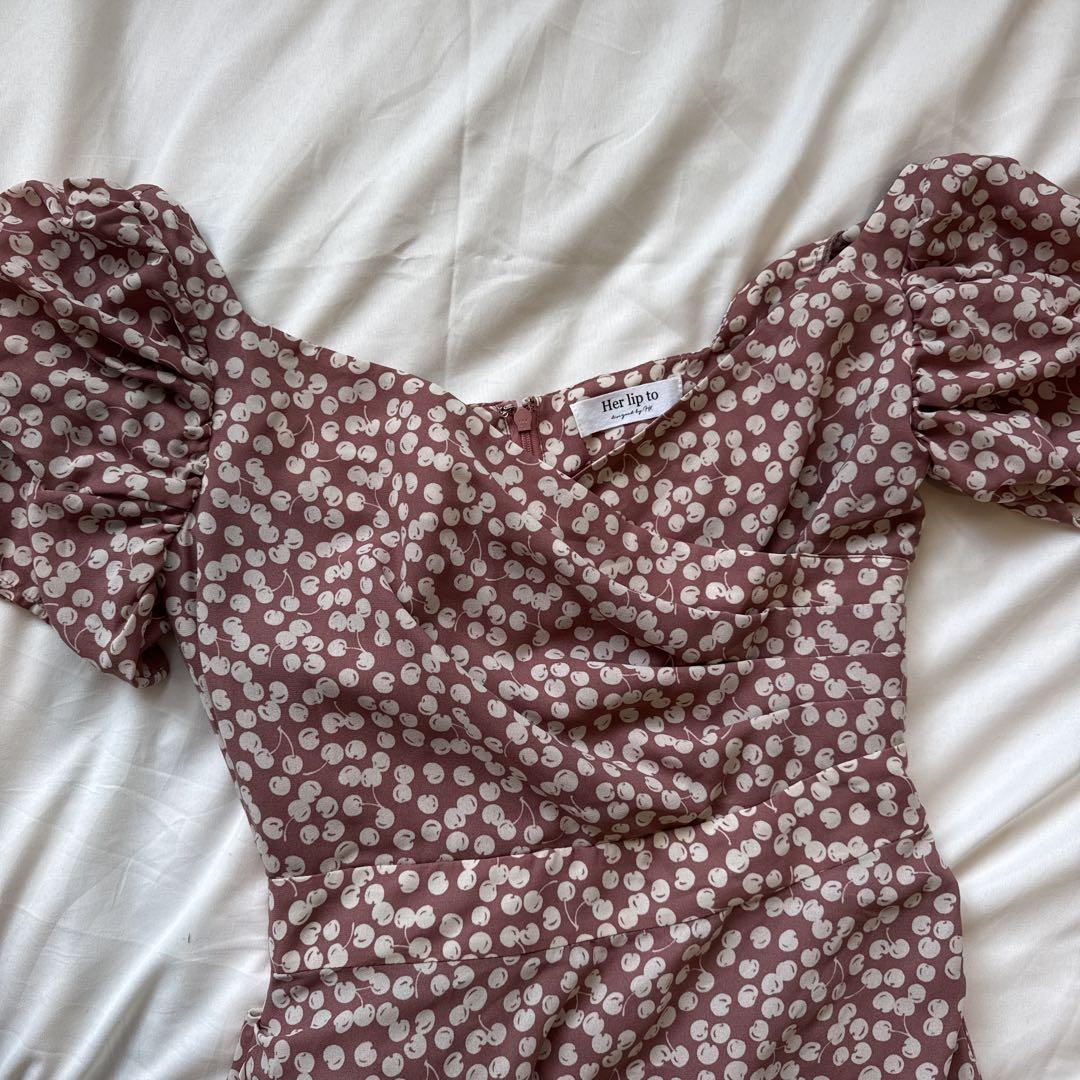ワンピース Herlipto Cherry Pattern One Piece