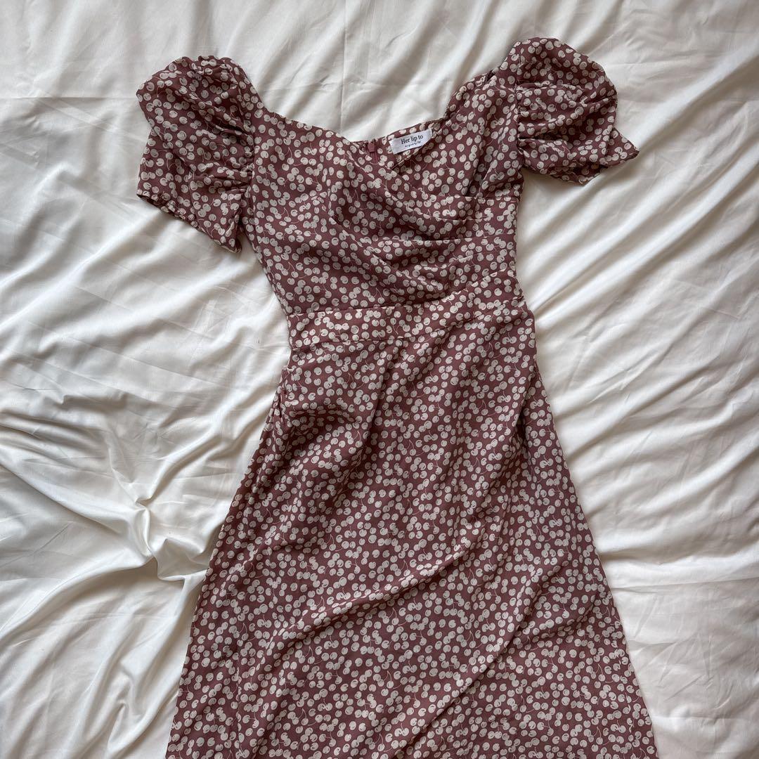 ワンピース Herlipto Cherry Pattern One Piece