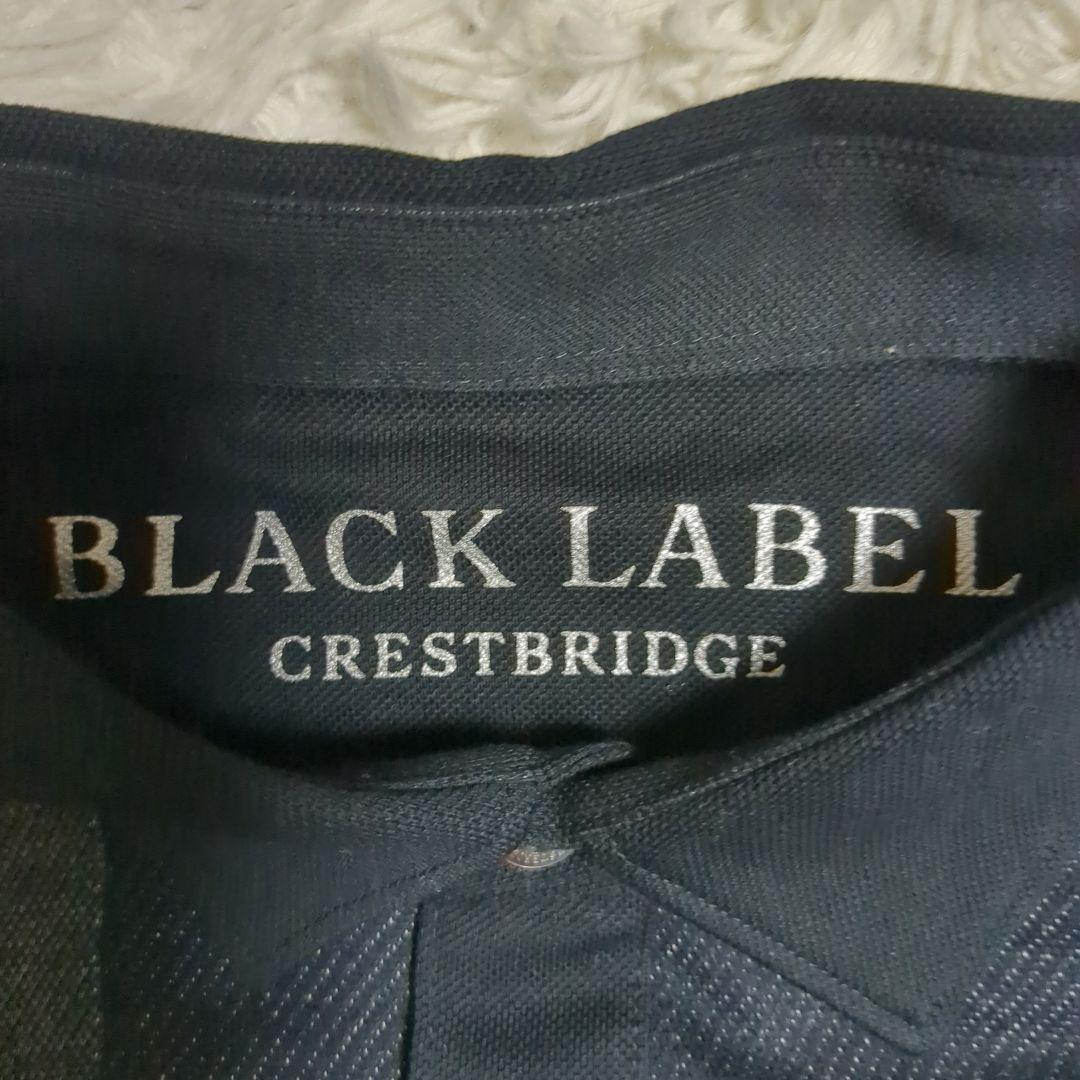 【新品タグ】ブラックレーベルクレストブリッジ　ポロシャツ　CBチェック　L　黒