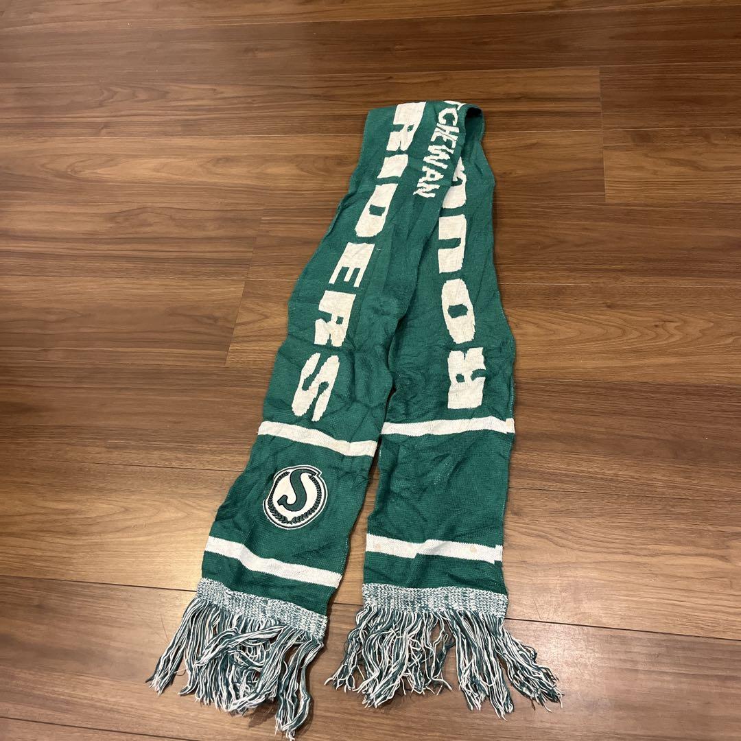 【在庫処分】 90s'VINTAGE ROUGHRIDERSマフラー SASKATCHEWAN 記念グッズ