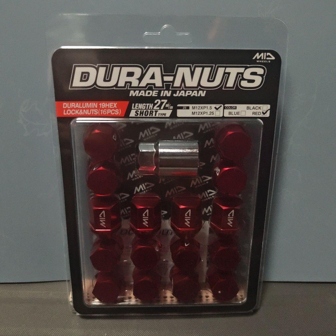 MID DURA-NUTS ジュラルミン ナット レッド M12×P1.5