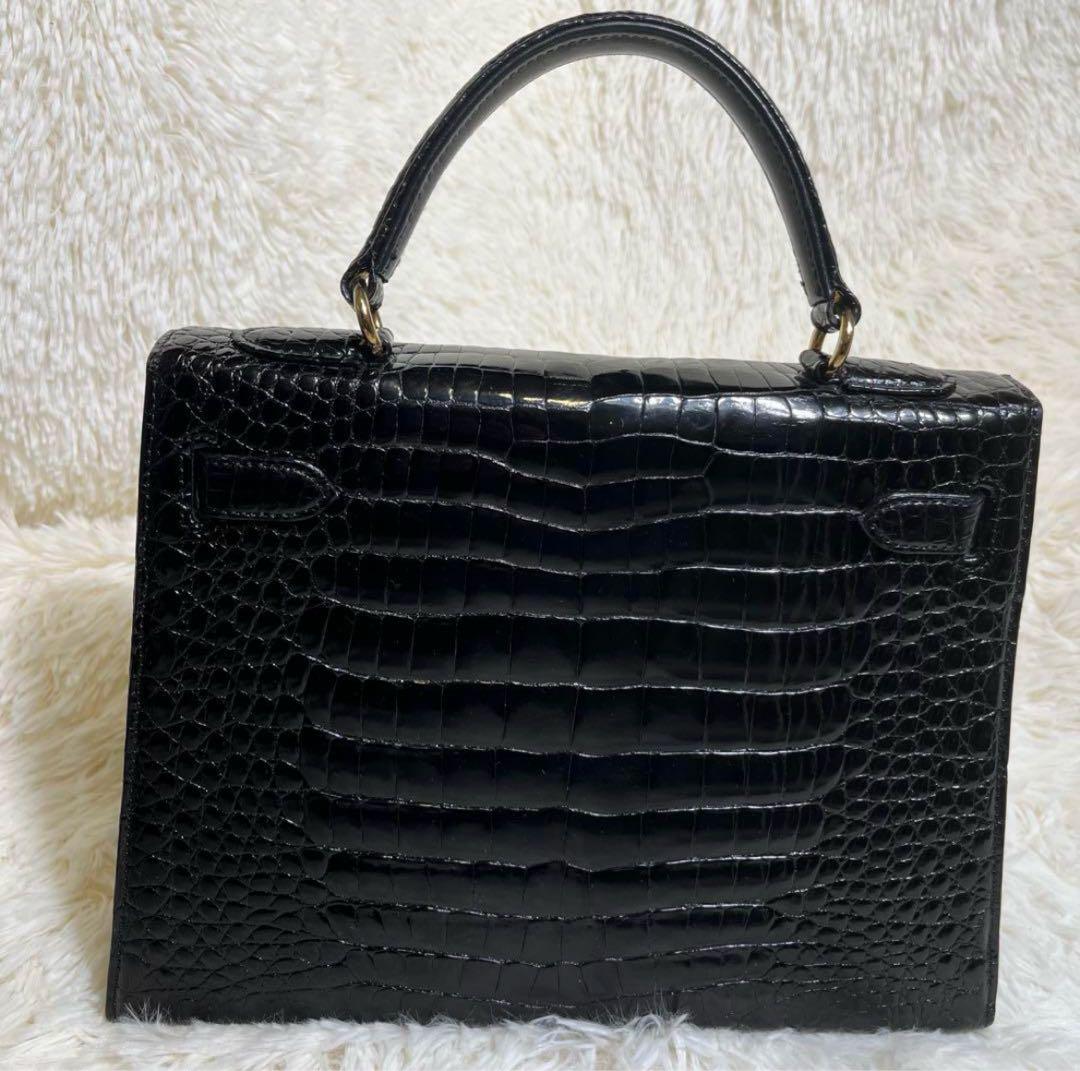 美品✨シャイニング ポロサス スモールクロコダイル センター取り ブラック