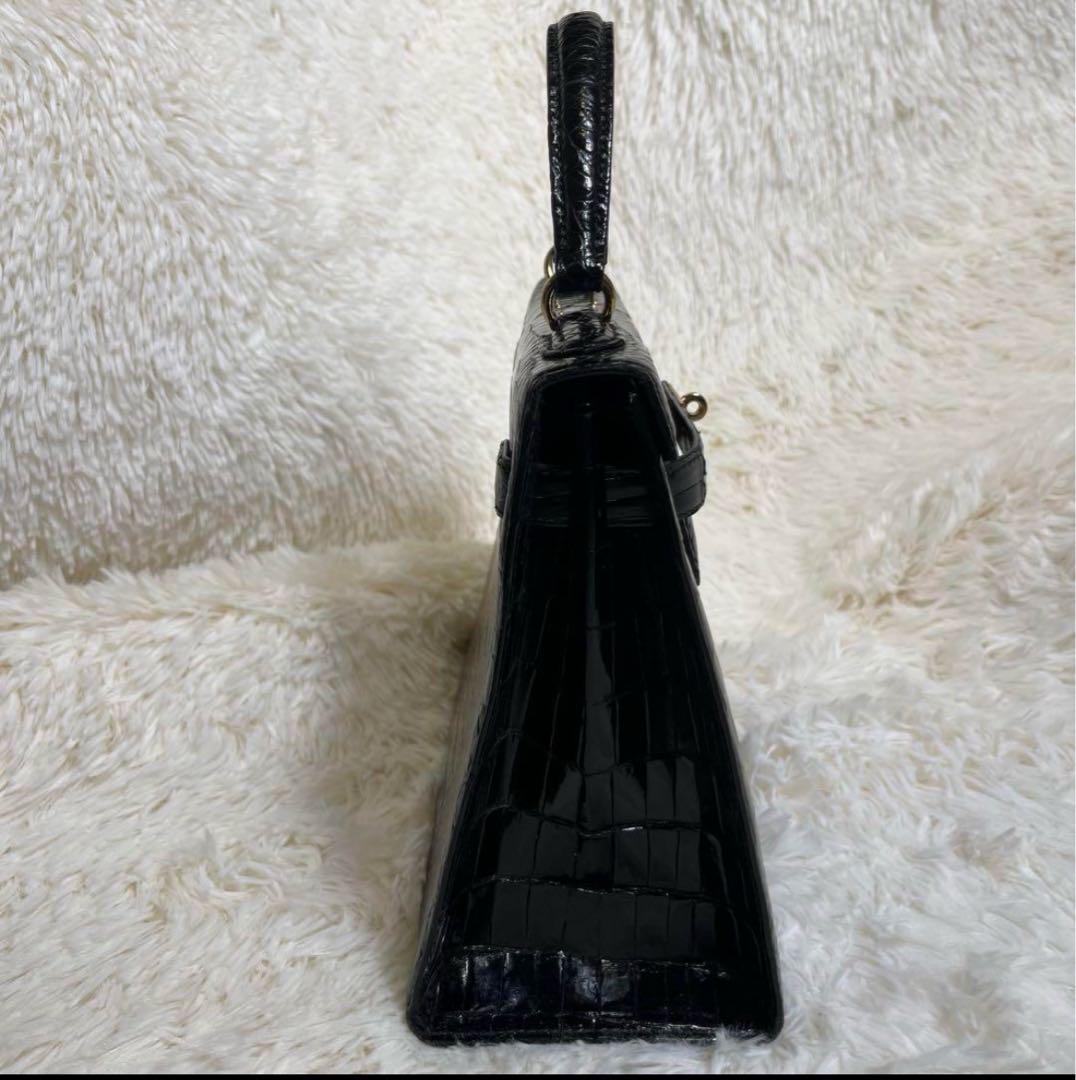 美品✨シャイニング ポロサス スモールクロコダイル センター取り ブラック