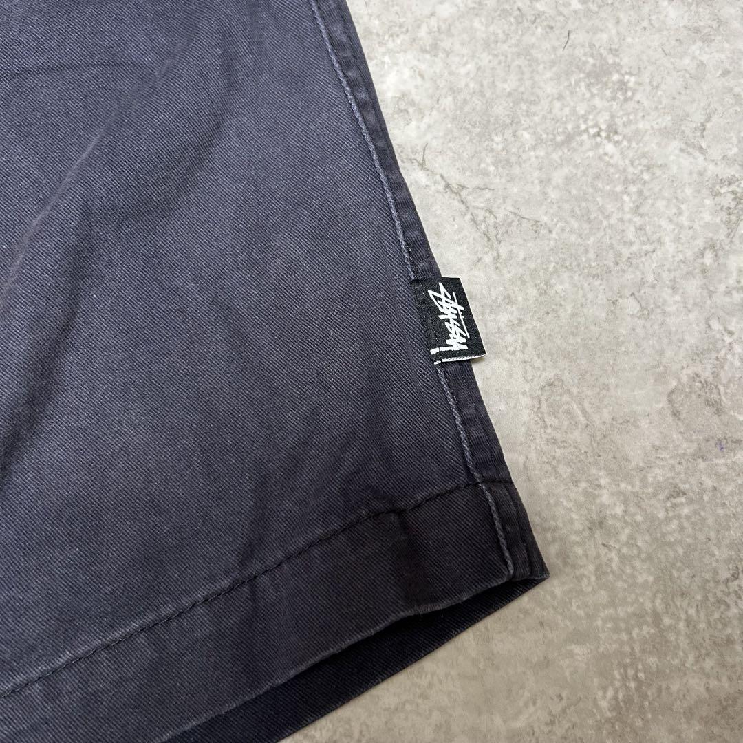 STUSSY ビーチパンツ ダークネイビー L コットン