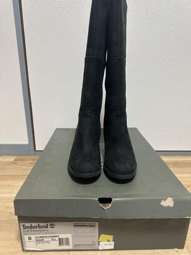 Timberland レディースブーツ 黒 スエード