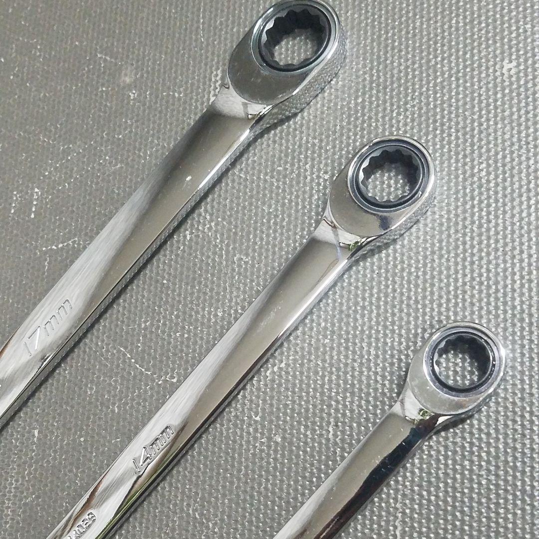 Snap-on ロングストレートラチェッティングレンチ 3本セット HwX1r-m31996472198 スナップオン 新品在庫