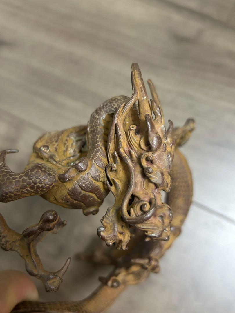 三爪金龍，古銅製，時代物