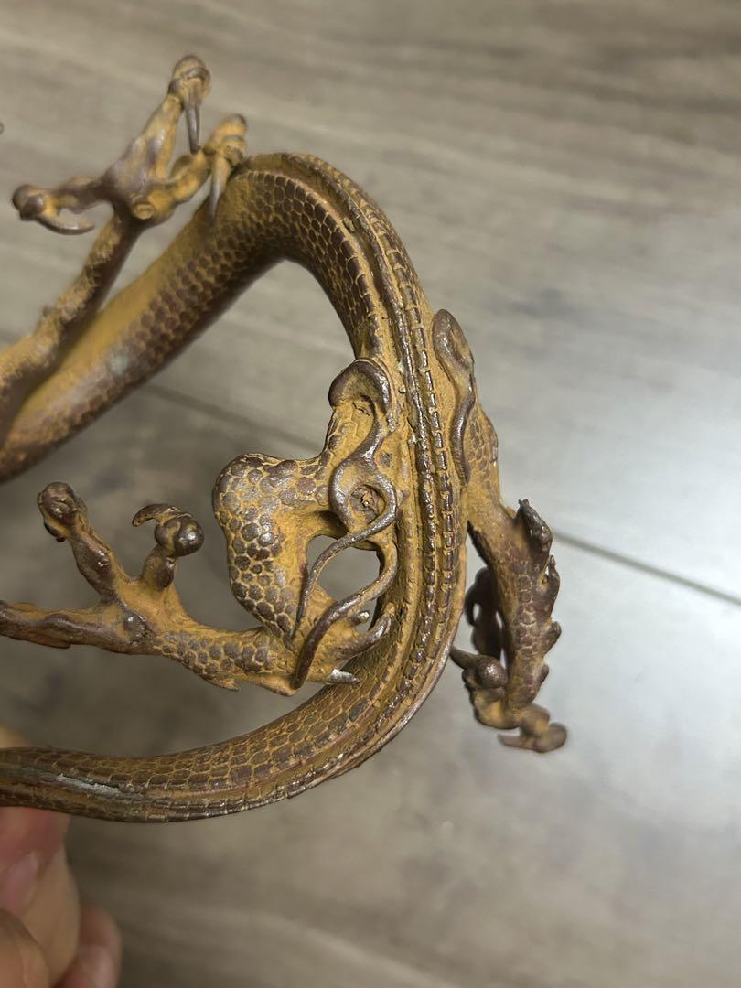 三爪金龍，古銅製，時代物