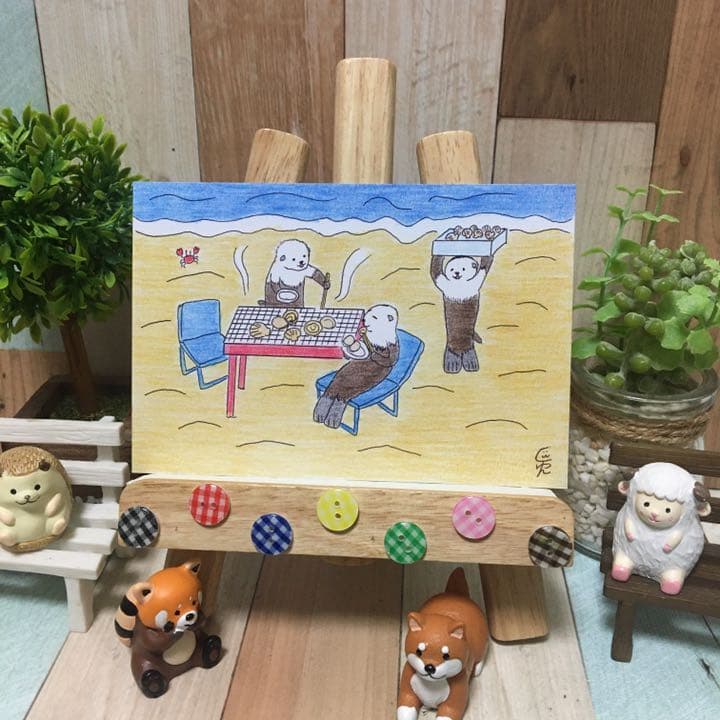 メルカリ 48 ラッコのポストカード アート 写真 300 中古や未