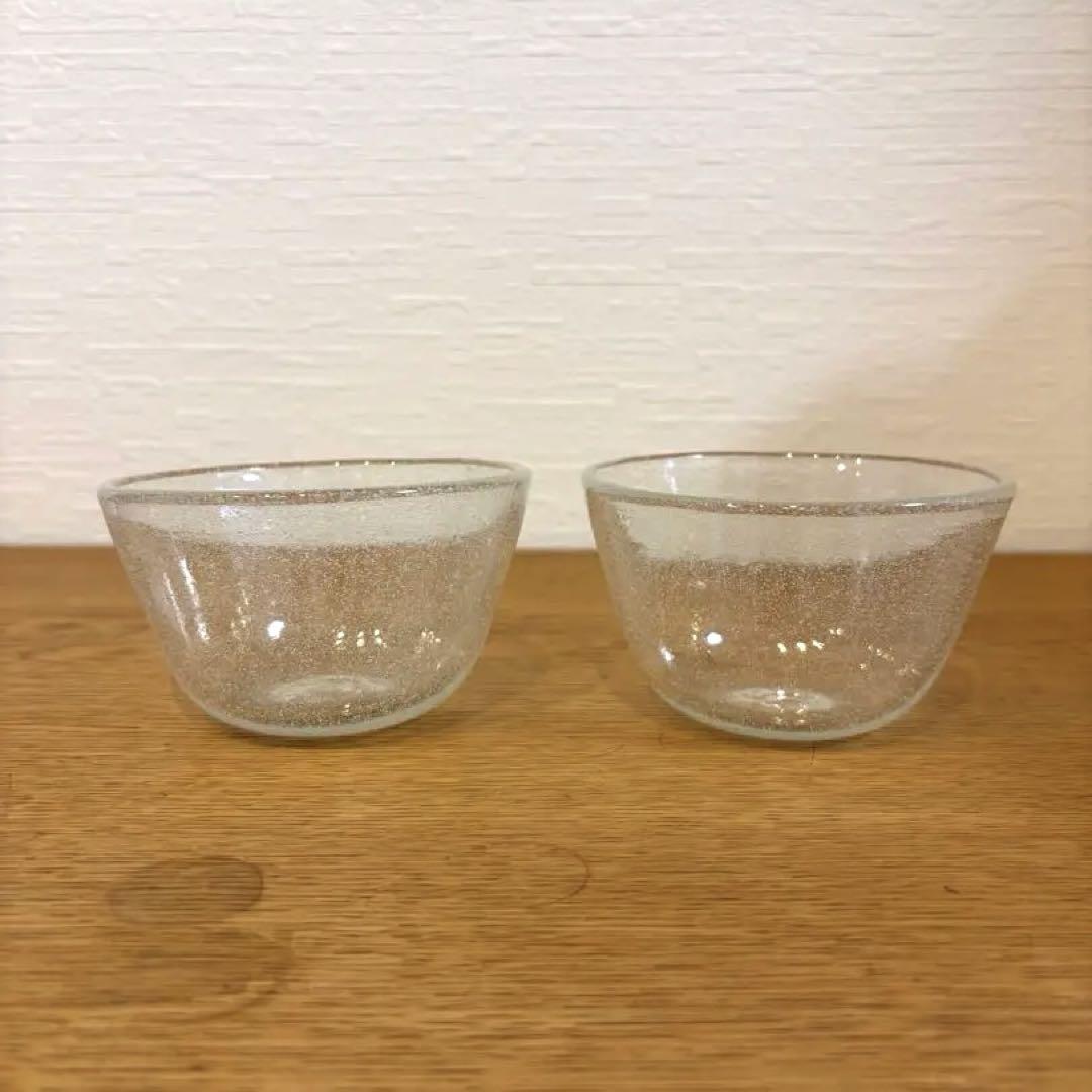 【myama】横山秀樹　吹きガラス　小鉢　カップ　泡　2個セット　小谷眞三