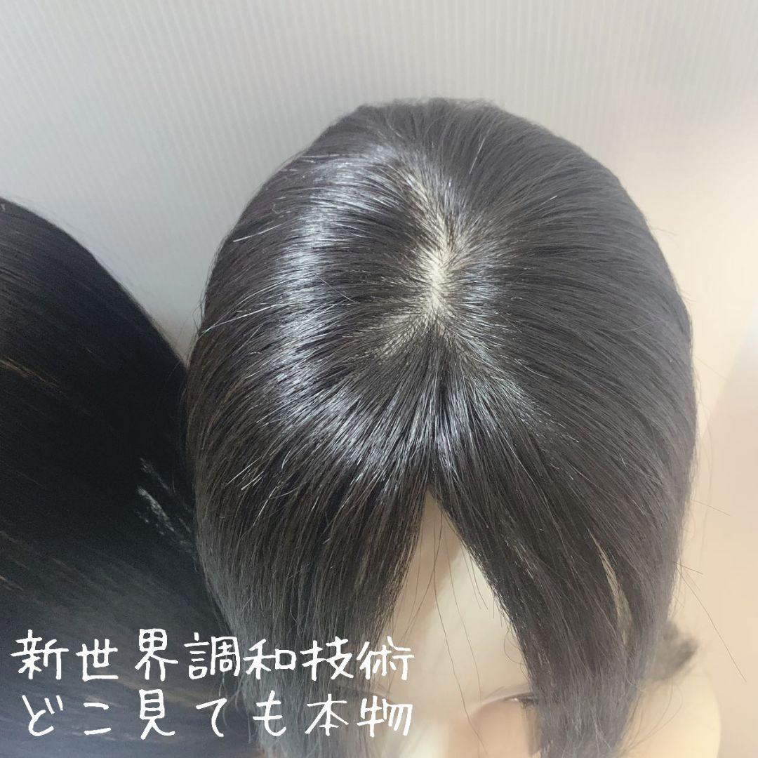 新世界ヘアピース最新調和頭皮9*14   40cmナチュラルブラック